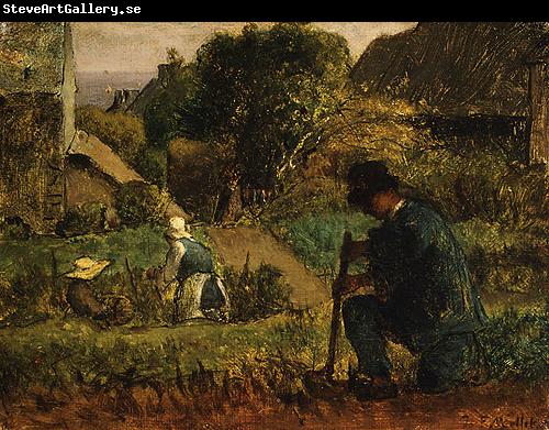 Jean-Franc Millet Garden Scene